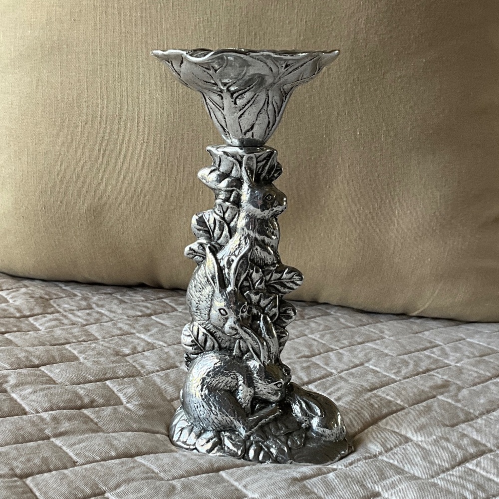 Arthur Court Bunny Candlestick